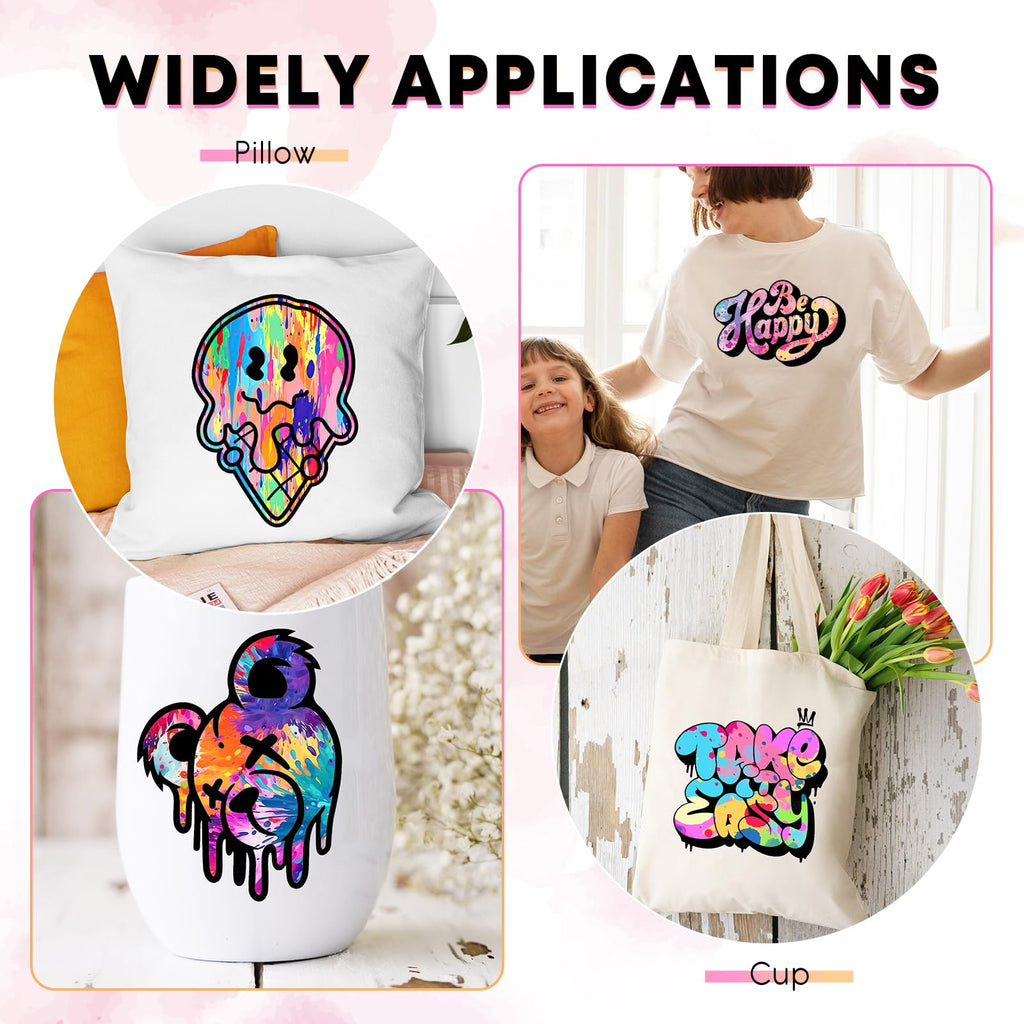 HTVSTD Paint Splatter Sublimation Ink Transfer Sheets-15pcs 12'' x 10''Watercolor Patterned Sublimation Transfer Paper for Mugs DIY