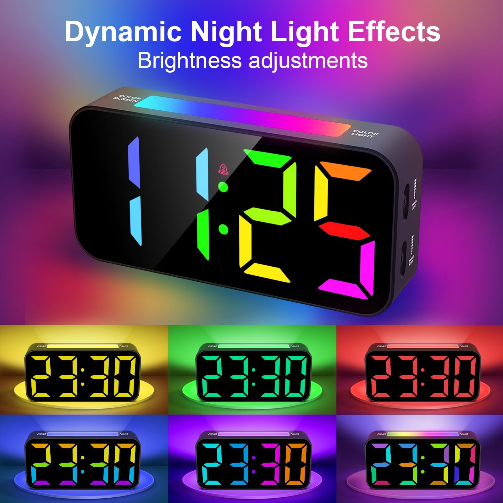 Topski Loud Alarm Clocks for Bedrooms Heavy Sleepers, Digital Clock with Night Light, Large Display, Dual Alarm, Snooze, Dimmable Bedside Alarm Clock for Kids Teens Boys Girls