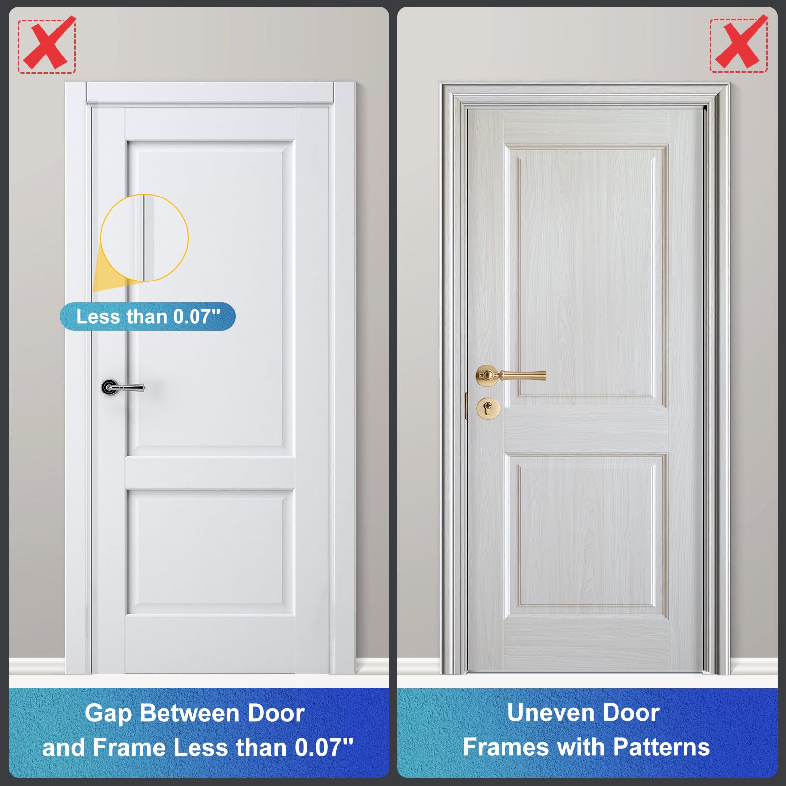 Door Reinforcement Lock Withstands 800lbs of Force - Extra Door Lock for Kids Safety with 8 Screws Prevents Unauthorized Entry,Add a Door Security Lock for Home Safety & Privacy (White, 1 Pack)