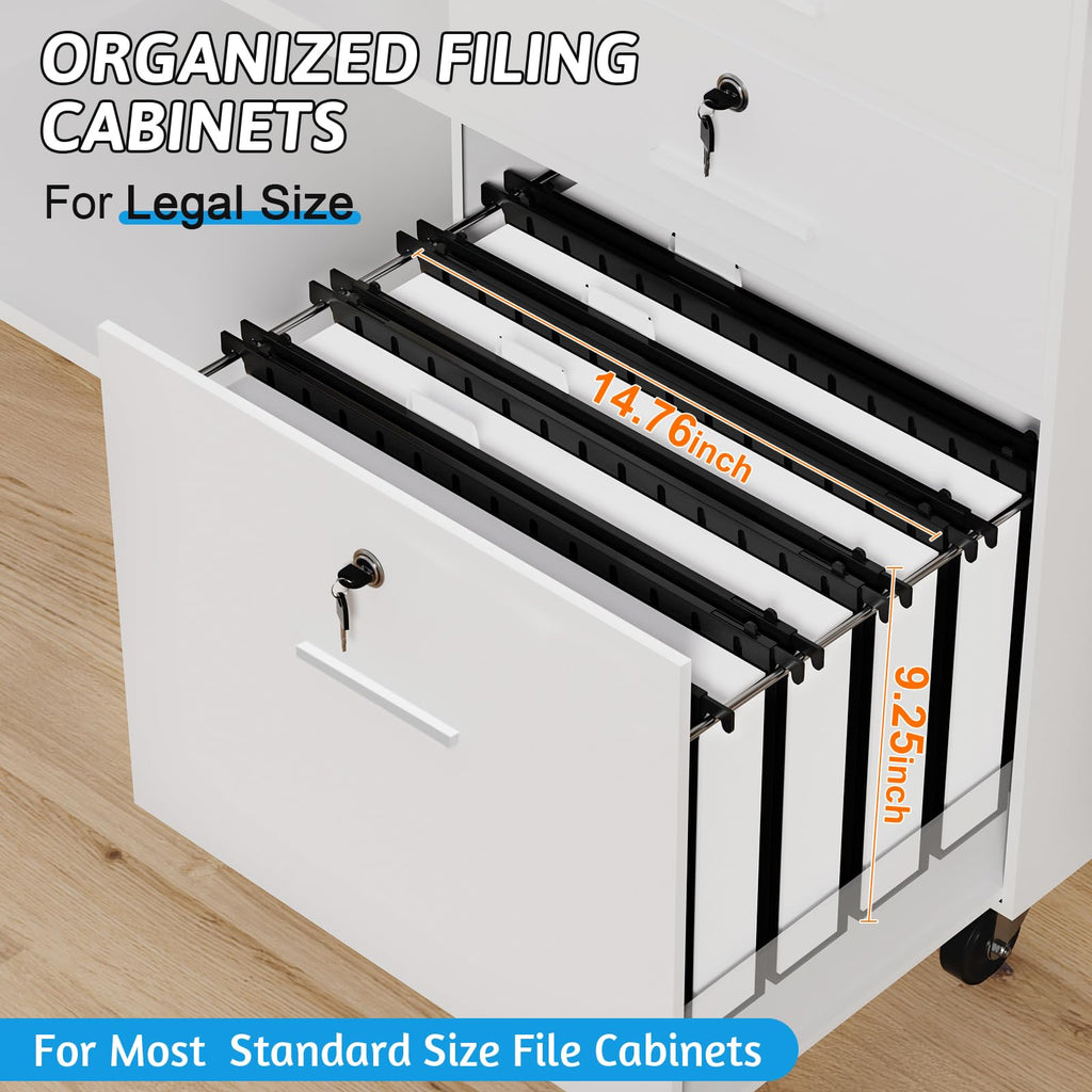 NORDUN Plastic Extra Capacity Legal Size Hanging File Folders,12 Pack Reinforced Legal Hanging Folders,Heavy Duty 2 Inch Expansion,Adjustable Tabs,Filing Cabinet Folders for Bulky Files (Black)