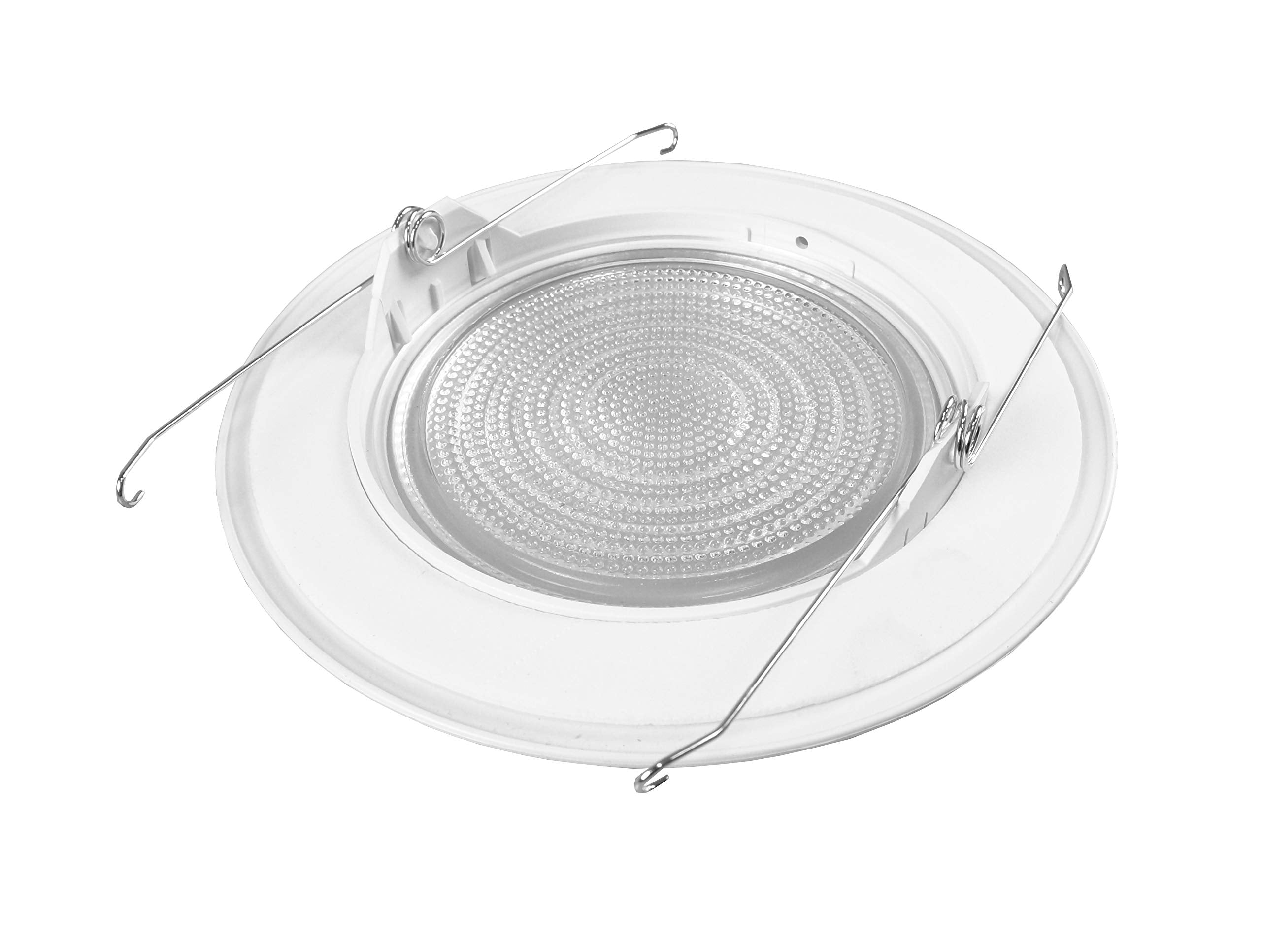 Nicor Lighting 17572 Lexan Shower with Fresnel Lens Trim for 17002A and 17003A 6-Inch IC with Metal Trim Ring, White