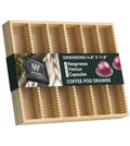 WELL WENG for Nespresso Vertuo Capsules - Premium Bamboo Coffee Pod Drawer Insert Organizer for Counter (48 Big or 60 Small Pods)