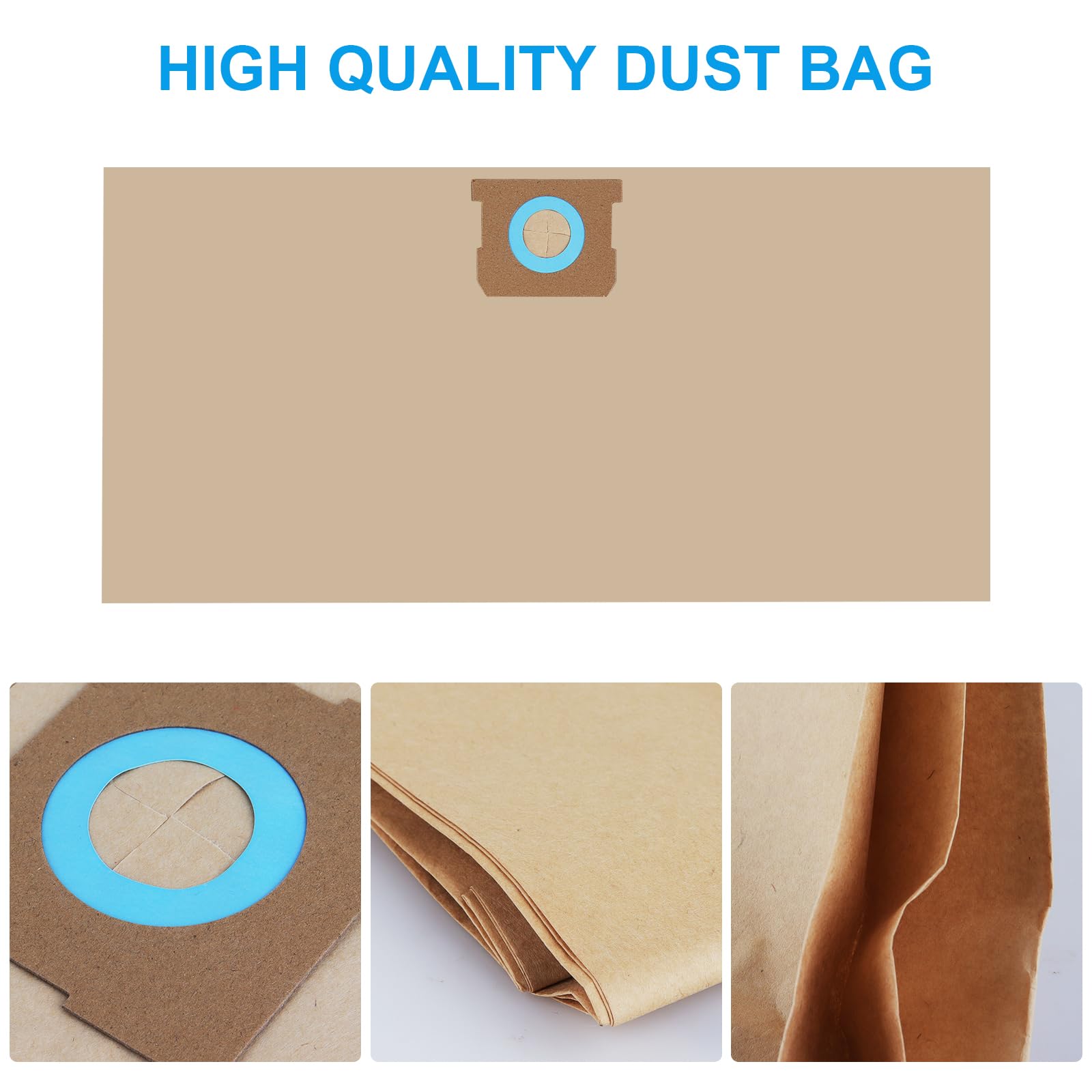 DXVA19-4102 Dust Bag, Vacuum Bags Compatible with DEWALT 12-16 Gallon Wet/Dry Vacuum DXV12P DXV14P DXV16P DXV16PA DXV16S (6 Pcs)