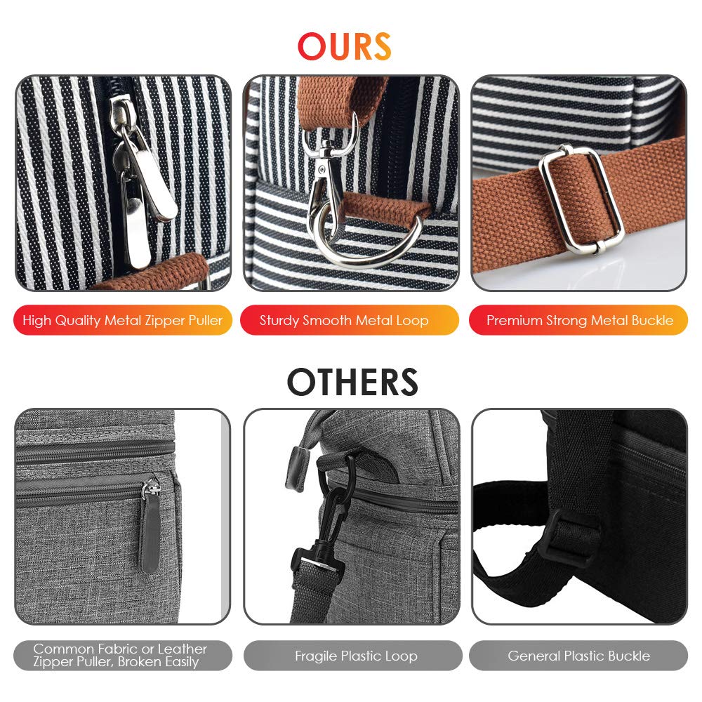KATUMO Lunch Bag Insulated Tote Bag Reusable Lunch Box with Removable Shoulder Strap Thermal Cooler Bag for Kids and Adult, Ideal for Work/School/Outdoor Activity