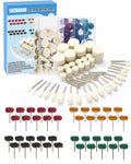 140 PCS Polishing Kit for Dremel, Abrasive Buffing Wheels Polishing Bits for Rotary Tool Accessories with 1/8 Inch Shank, Sanding Kit for Metal, Resin, Wood Watch, Jewelry, Aluminum and Brass with Box