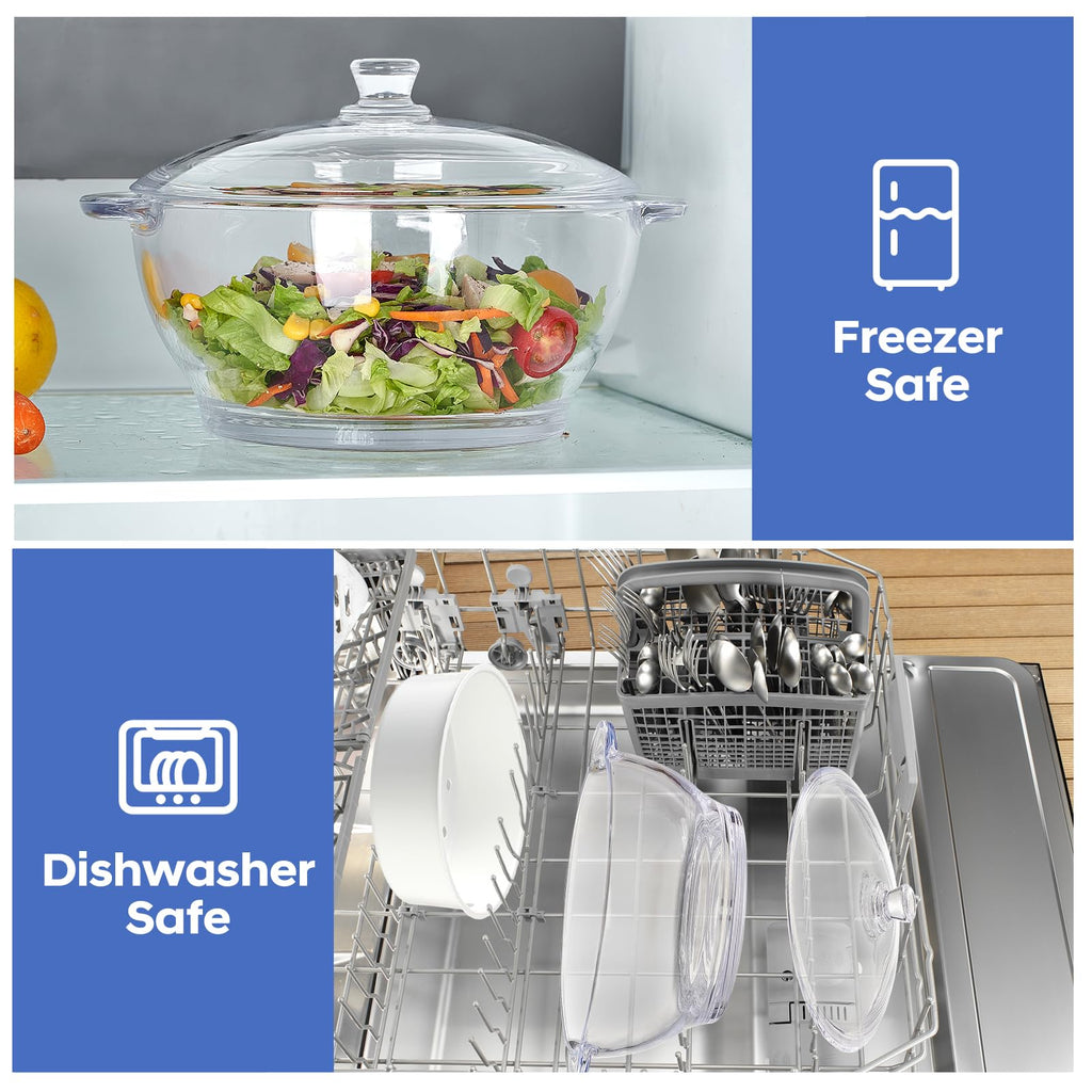 2.5L Glass Microwave Vegetable Steamer, Steamer for Cooking, Microwave Dumpling Fish Broccoli Bun Potato Food Cooker with Lid & Steaming Basket for Convenient Quick Healthy, BPA-Free, Dishwasher Safe