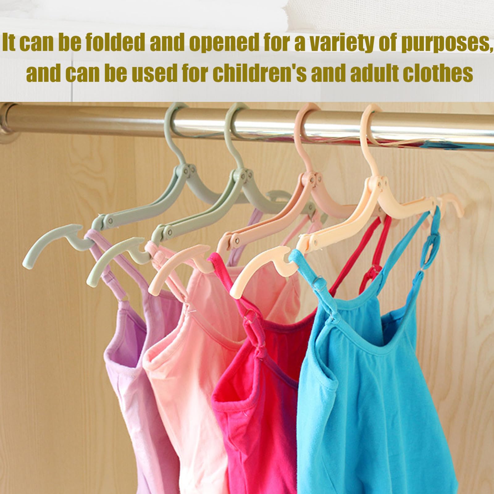 24PCS Travel Hangers Folding Hangers Portable Clothes Hangers,Lightweight Foldable Suitable for Travel Business Camping and Home