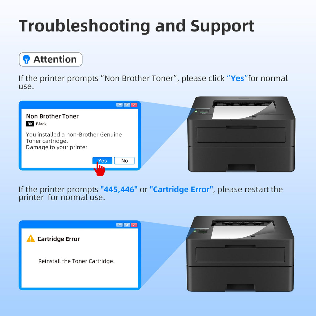 SUDLTO TN830XL Compatible for Brother TN830 XL TN 830 XL TN830BK Toner Cartridge for Brother DCP-L2640DW L2647DW MFC L2760DW L2807DW L2820DW L2900DW HL-L2400D L2405W L2420DW L2467DW Printer (2 Black)