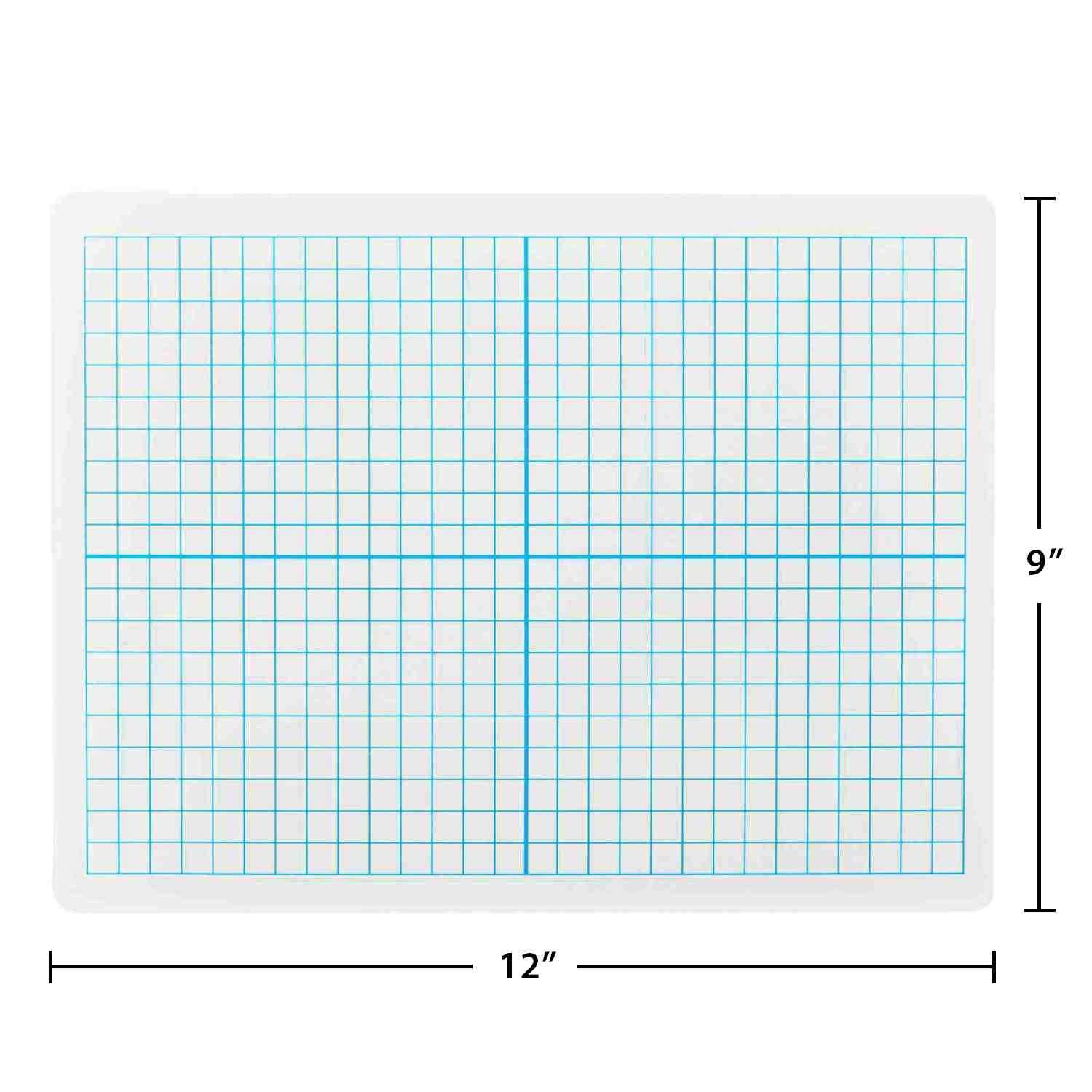 Dry Erase Lapboards with Grid Lines - Pack of 25 Graph Whiteboard Set - 9x12 - Student Single Sided - Improve Children's Classroom Learning with Portable White Boards