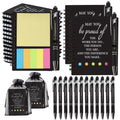 12 Sets Thank You Gifts, Employee Appreciation Gifts, Inspirational Notebooks With Sticky,Inspirational Pens And Gift Bags,Mini Motivational Notebooks for Teacher Student Staff Volunteer Gifts
