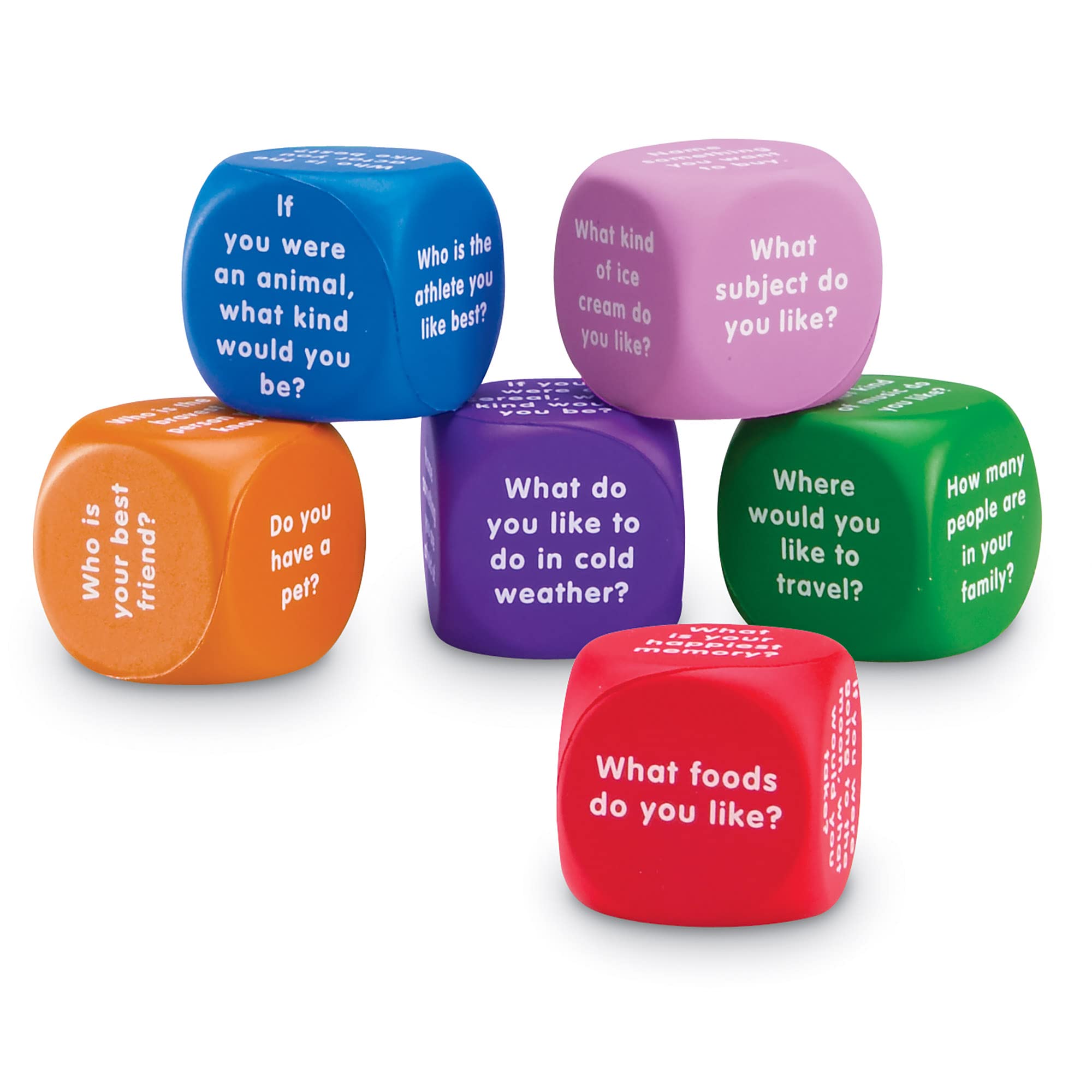 Learning Resources LER7300 Conversation Cubes, Social Dice, Autism Therapy, Ice Breaker Cubes, Ages 6+