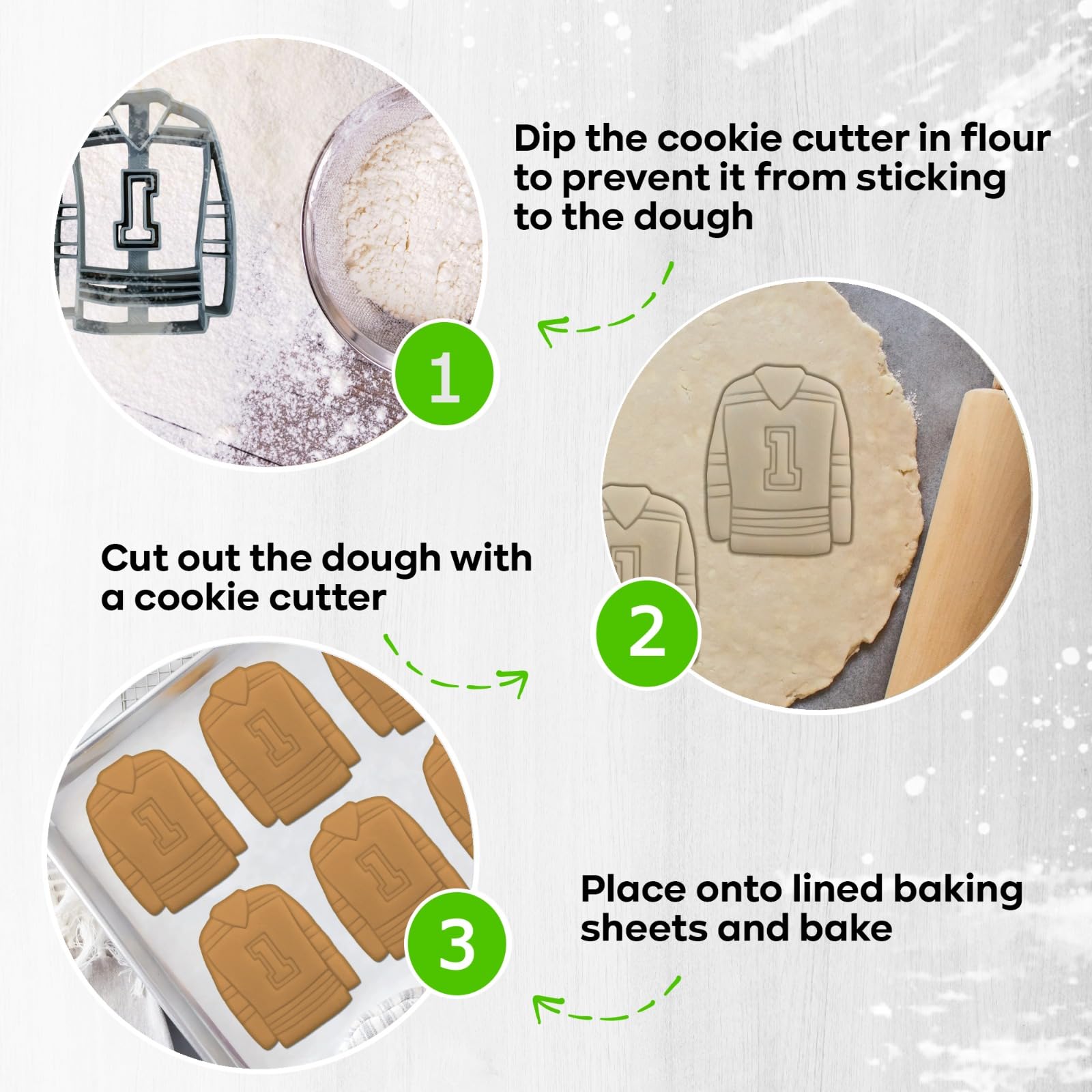 Moose Goods 5 Hockey Cookie Cutters Sports Theme Set - Puck, Goalie Mask, Sticks & Puck, Jersey, and Skate Shapes Made in Canada. Smooth, Food Safe, Ideal for Birthday, Party, Fundraiser