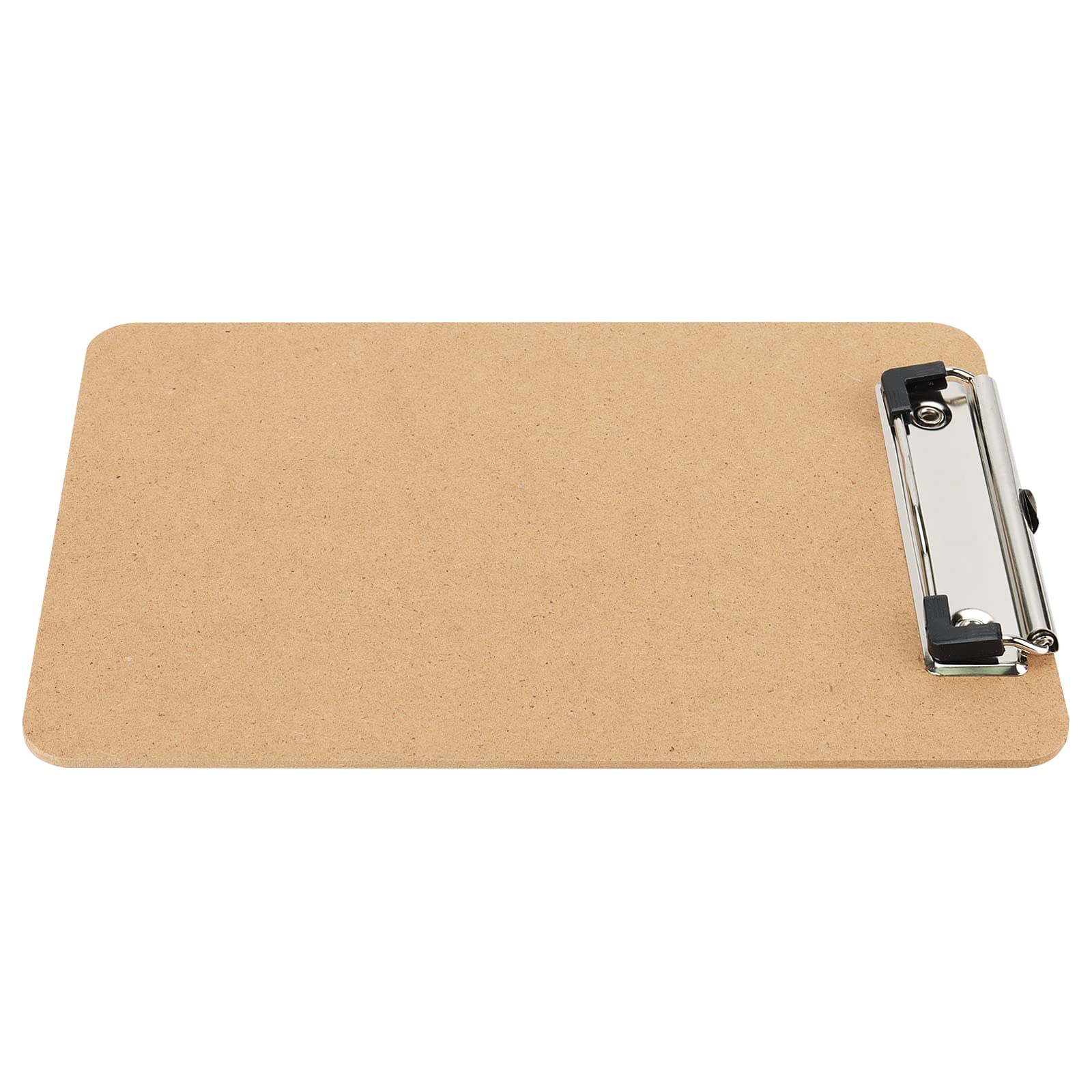 HEIHAK 16 Pack 6 x 9 Inches Mini Clipboards, A5 Memo Size Clipboards, Small Wood Hardboard Low Profile Clip for Home, Office, Classroom Supplies, Brown