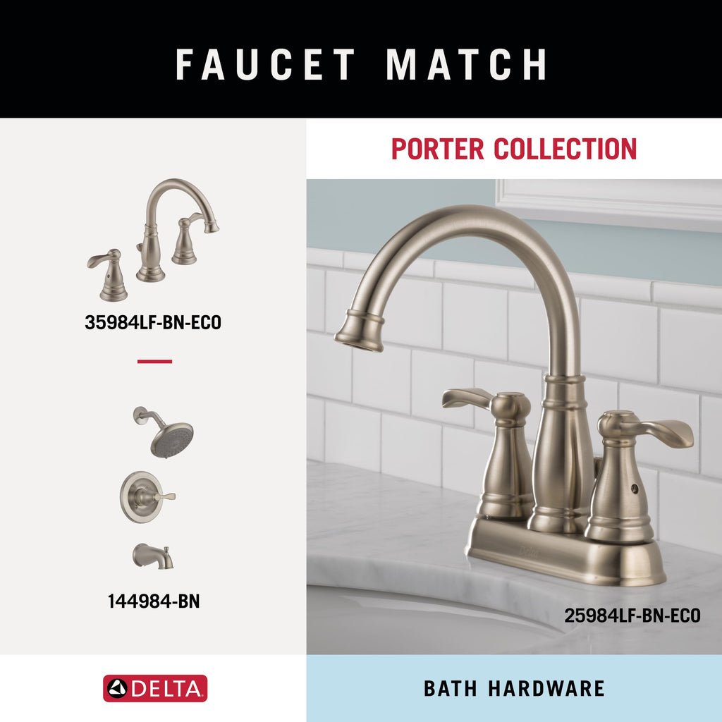 Delta PTR50-BN Porter Bath Hardware Accessory Toilet Paper Holder, SpotShield Brushed Nickel