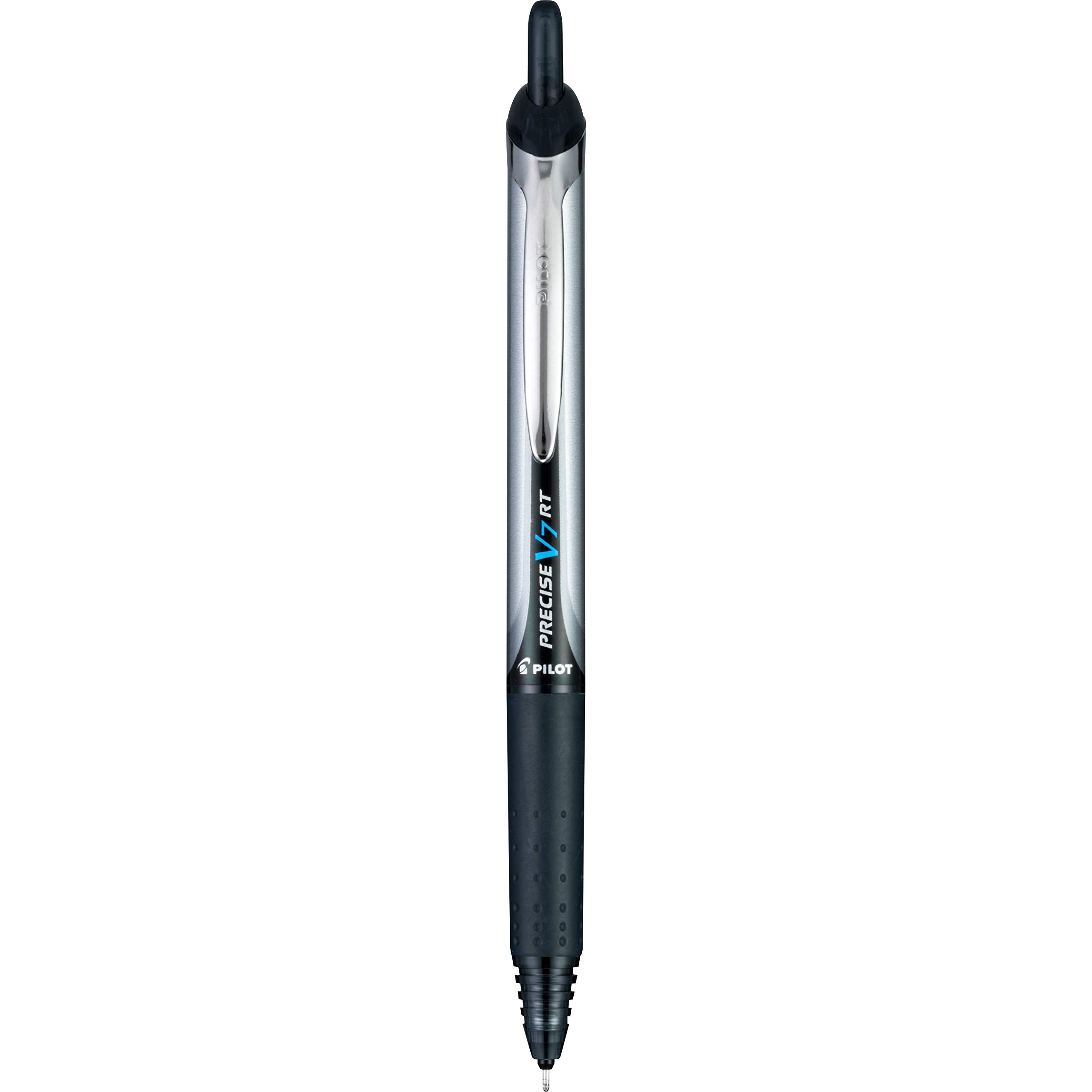 PILOT Pen 13616 Precise V7 RT Refillable & Retractable Liquid Ink Rolling Ball Pens, Fine Point (0.7mm) Black Ink, 6-Pack