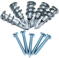 Stanz 100 PCS Drywall Anchors Kit 50 Zinc Heavy Duty Metal Wall Anchors and 50#8 x 1-1/4'' Screws Total 100 Pieces, Metal Anchor Better Than Plastic Anchor Self Drilling Sheetrock Gypsum