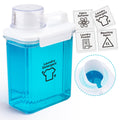Bikkii Laundry Detergent Dispenser-1 Pack, 71 oz Detergent Dispenser with 4 Removable Labels, Laundry Soap Dispenser for Laundry Room Organization and Storage, BPA Free & PET Plastic Clear
