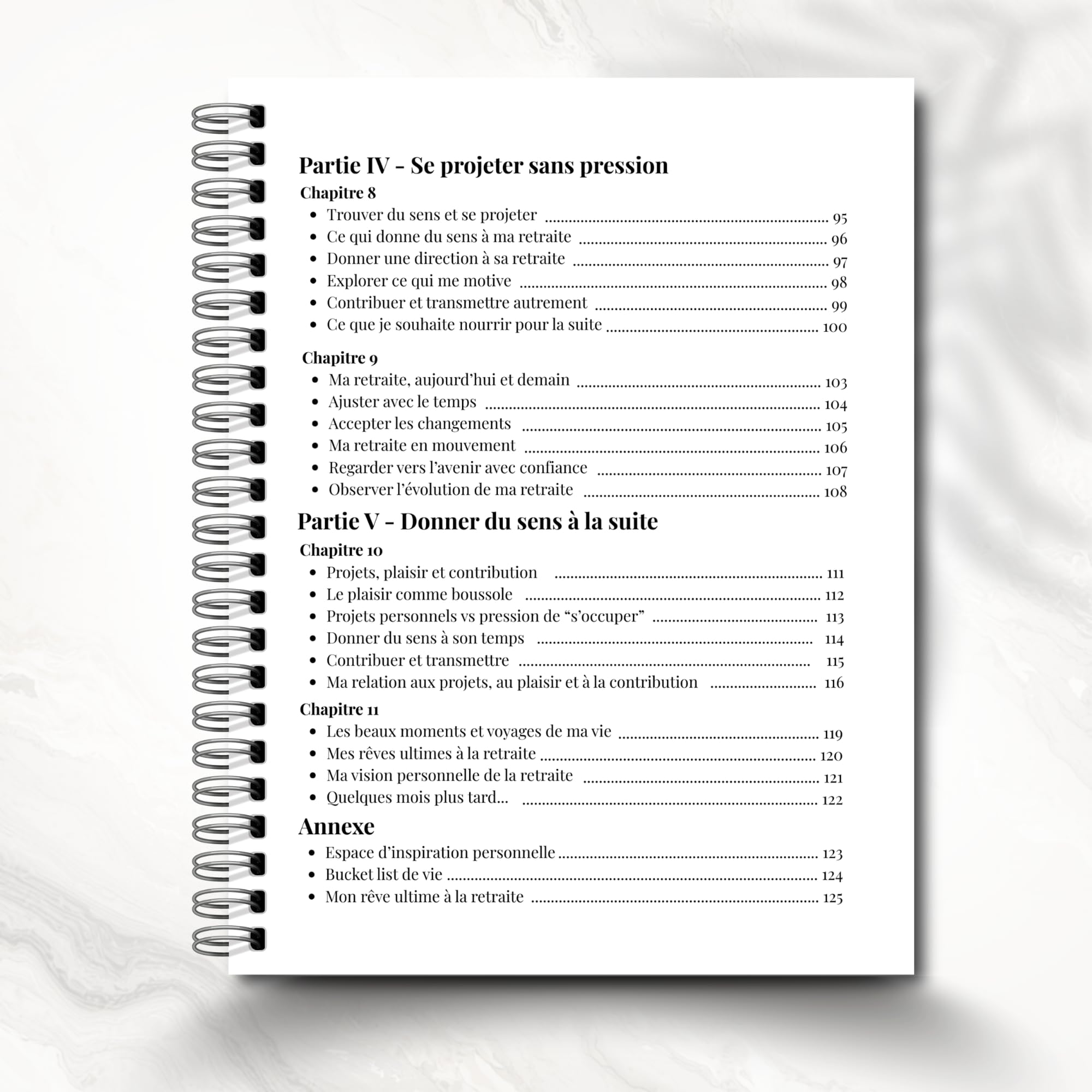 Mon Journal de Retraite, préparation, visualisation guidée, cadeau pour retraités et futurs retraités, Journal en Français, Livre de Retraite