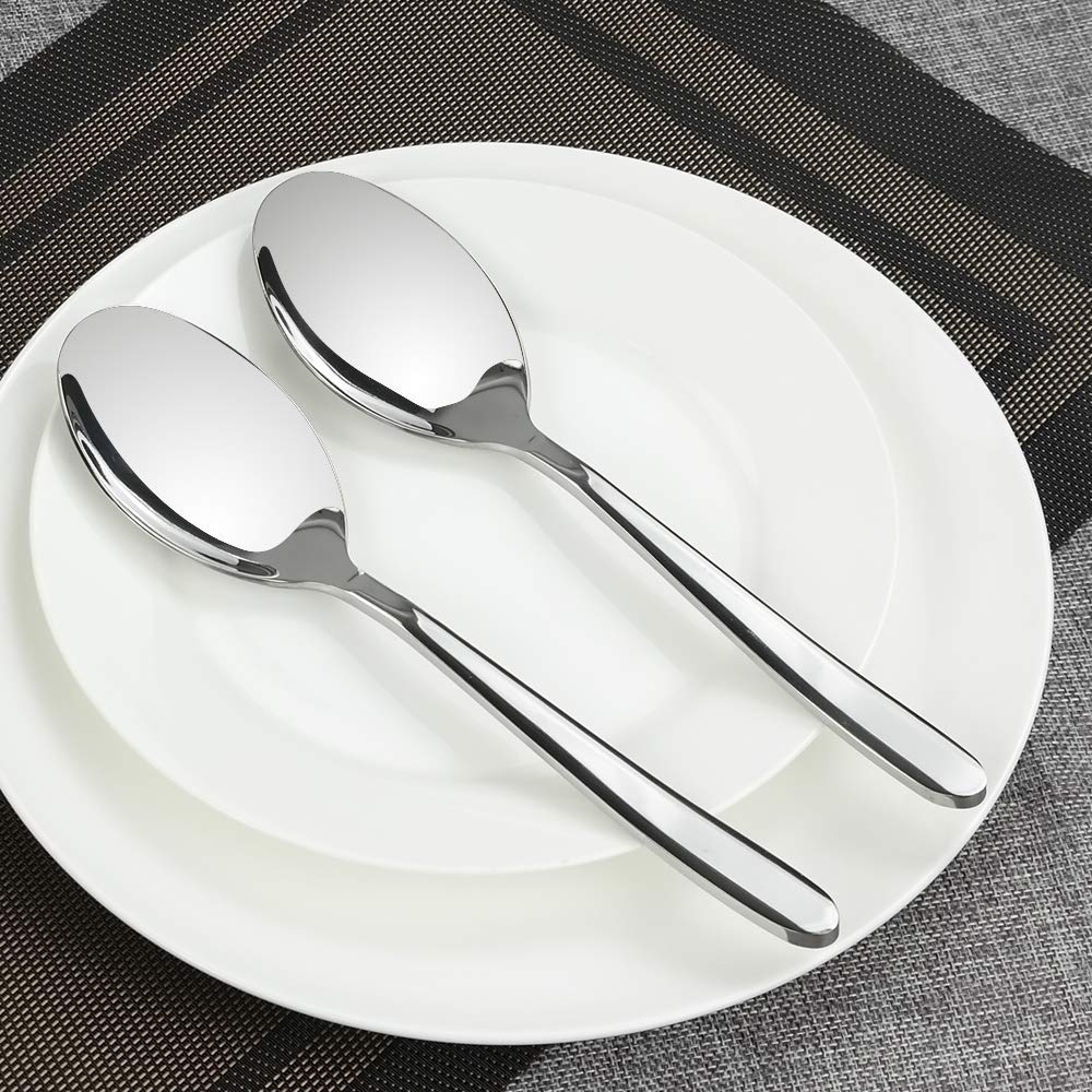 Kekow 8-Piece Stainless Steel Buffet Serving Spoons, Large Serving Spoons