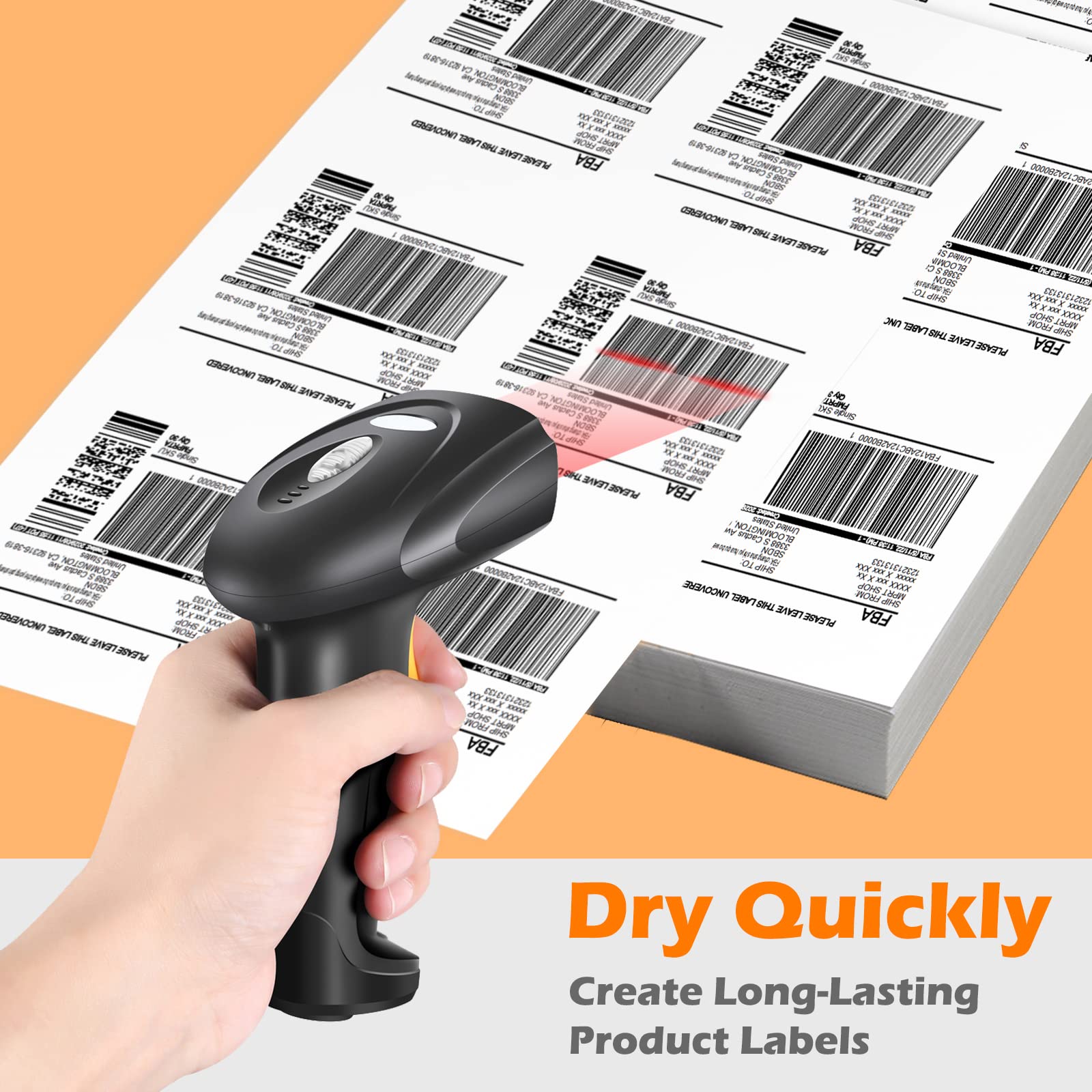 3-1/3" x 4" Shipping Address Labels 600 Label Stickers Paper for Laser/Inkjet Printer 6 per Page Printable Mailing Labels, FBA Box Labels - Matte, 100 Sheets