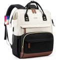 Laptop Backpack for Women Bag: 15.6 inch Work Travel Backpack with USB Charger College Bookbag Business Computer Backpack Anti-theft Casual Backpacks for Nurse Teacher Beige Black Brown