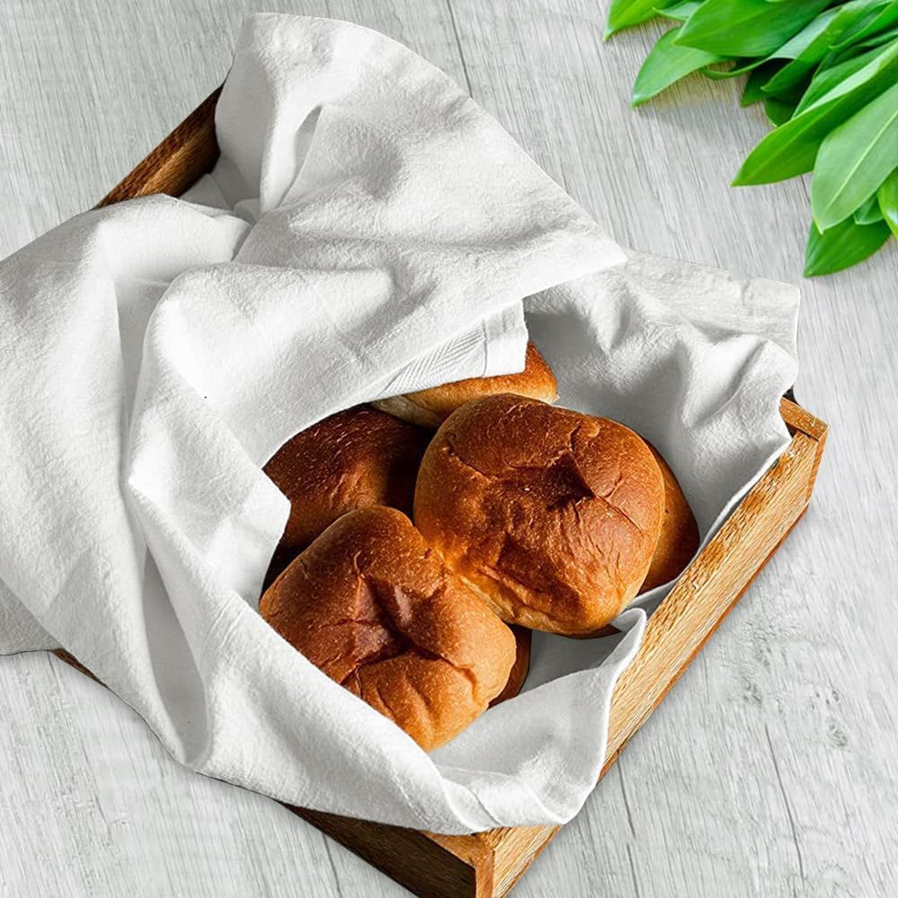 Avalon Kitchen Flour Sack Dish Towels (Value Pack of 15) – 28x28 inches – Made from 100% Ring-Spun Cotton – Lint Free with High Absorbency, Durability. Tea, Table, Cleaning, Drying - Multipurpose use