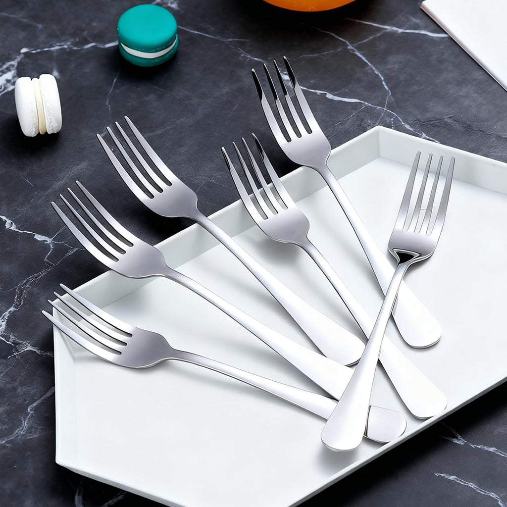 Berglander Dinner Forks Set of 24, Stainless Steel 18.5cm Table Forks for Home, Cafés, Hotel, Restaurant, Dishwasher Safe