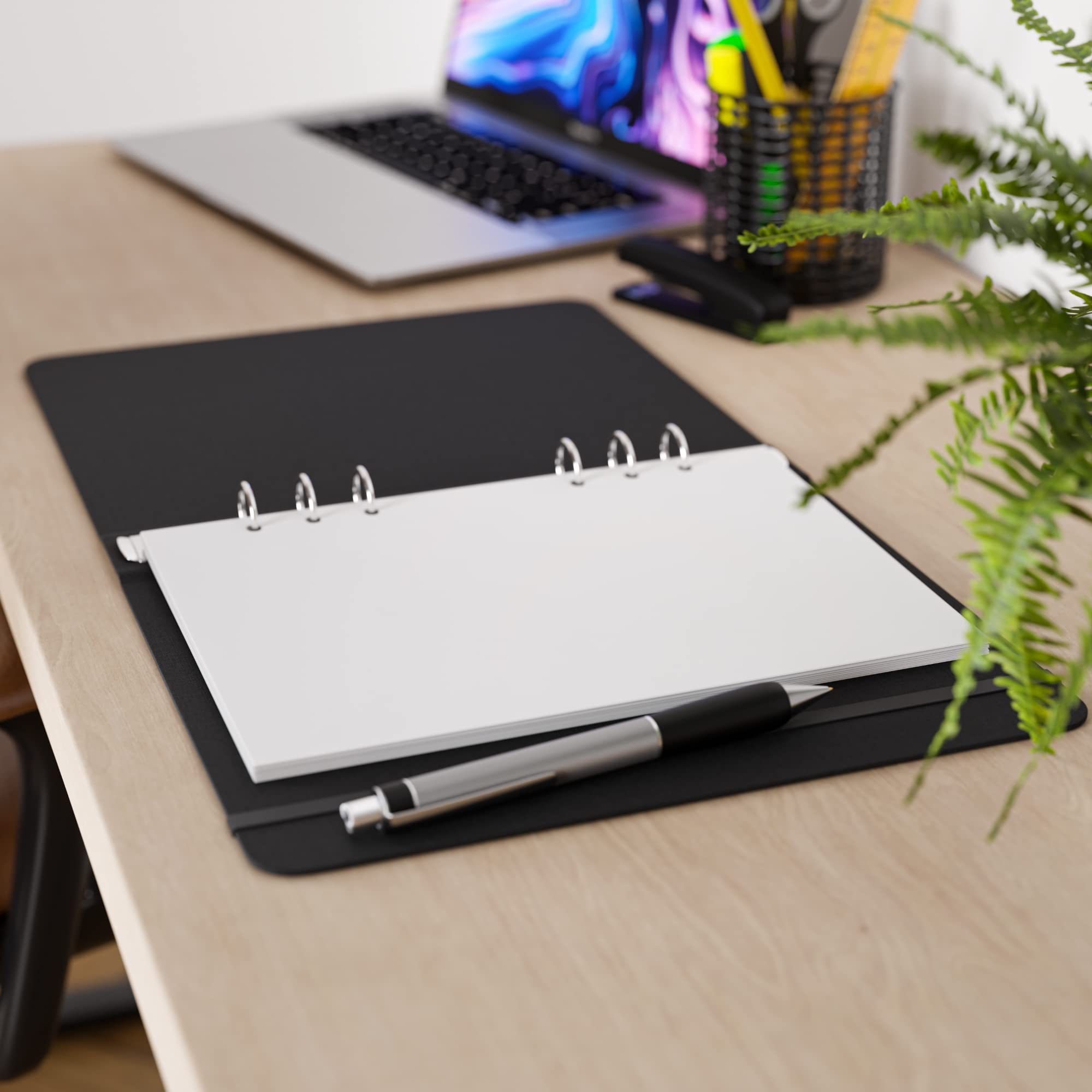A5 Blank Paper - 250 Sheets (500 Pages) - 6 Hole Punched - 100 GSM (24 lb.) - for FiloFax, A5 Planners, Organizers, and Binders - 148mm x 210mm (5.83 inches x 8.27 inches)