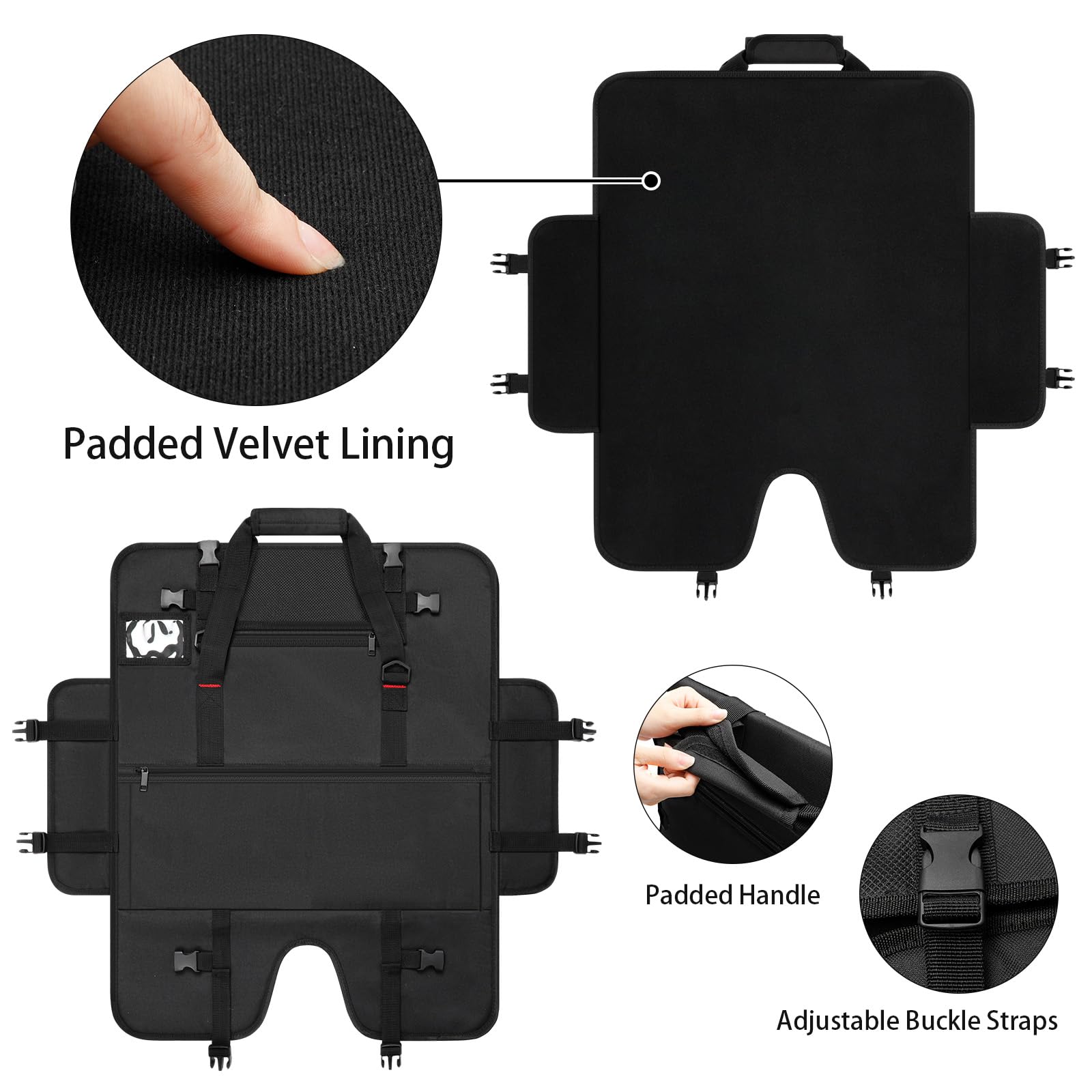 Monitor Carrying Case, Monitor Travel Case for 24" LCD Screens and Monitors, Protective Monitor Bag Computer Monitor Dust Covers with Padded Velvet Lining & Adjustable Shoulder Strap