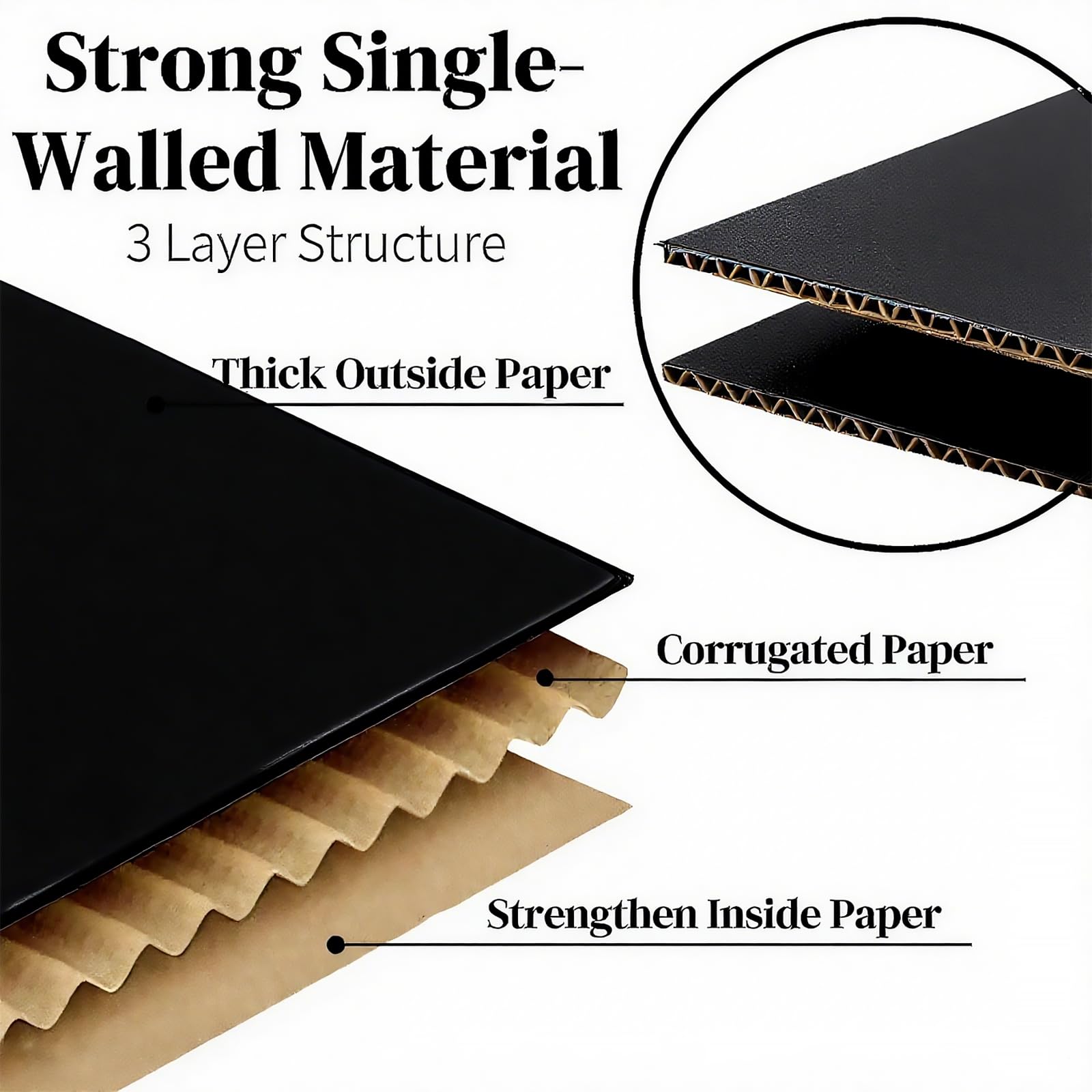 Dicunoy 30 Pack Shipping Boxes 9 x 6 x 3 Inches, Small Cardboard Box Black, Triple Wall Corrugated Cardboard Box for Mailing Packing Literature Mailer, Packaging Boxes for Gift, Small Business