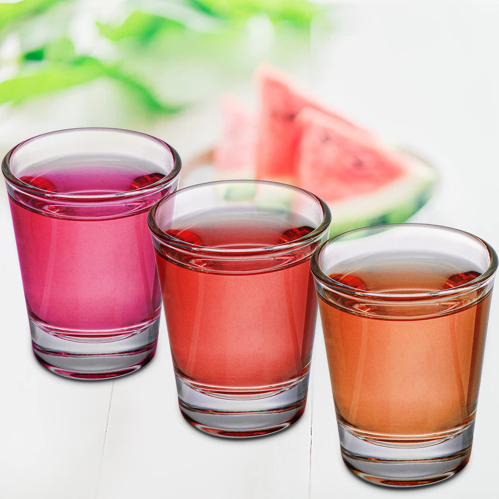 Tebery 30 Pcs 60ml Shot Glasses, 2oz Heavy Base Shot Glasses Sets, Round Glassware Shot Glass, Clear Glass for Vodka, Whiskey, Tequila, Espresso, Liquor