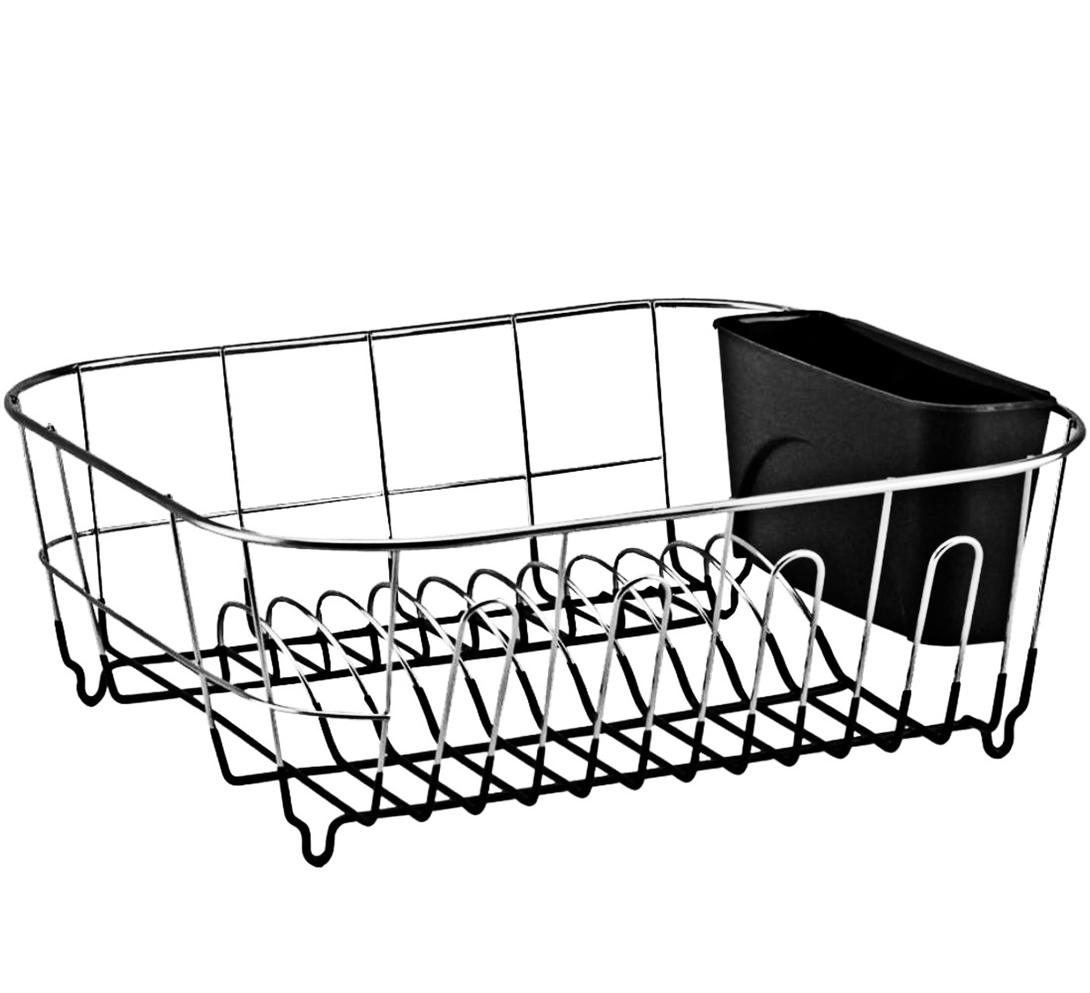 Deluxe Chrome-plated Steel Small Dish Drainers (Black)