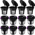 Reusable K Cups, 12 Packs Reusable Coffee Filters Reusable Coffee Pods Stainless Mesh for Brewers 1.0 or 2.0 Machine - Eco Friendly Stainless Steel Mesh Filter (Black)