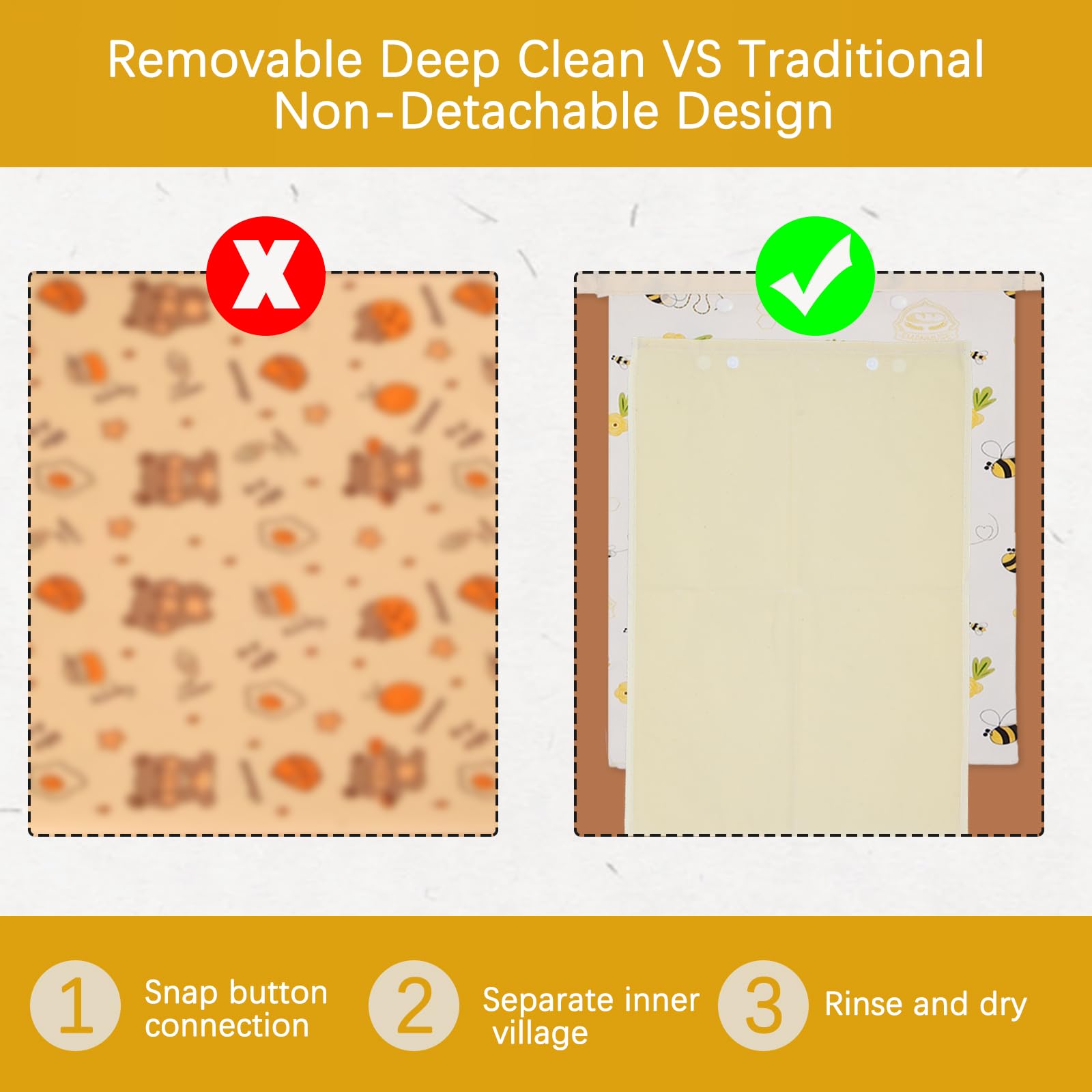 Removable Beeswax Bread Bags for Sourdough & Homemade Bread - Detachable Liner for Easy Cleaning & Drying | 2 Pack XL Reusable | Eco Cotton/Linen Storage
