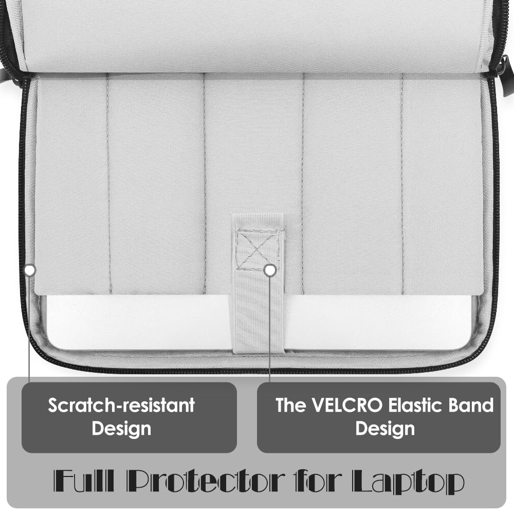 ProElife 13-inch Laptop Sleeve Case for 2026-2018 MacBook Air 13.6 inch with M5/A3449 M4/A3240 M3/A3113 M2/A2681 Accessory Traveling Carrying Canvas Bag Cover Water-Resistant Simple Case (Black)
