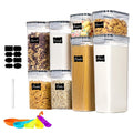 stusgo 8 Pack Airtight Food Storage Containers Set - Cereal Storage Containers for Kitchen Storage & Organisation with Lids & BPA Free Pantry Organiser