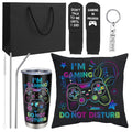 Jspupifip Gamer Gifts for Teenage Boys Boyfriend Men,Cool Gaming Gift for Gaming Lover,Tumbler Socks Pillow Cover Gift Box,Gaming Stuff Birthday Gift Valentines Gift
