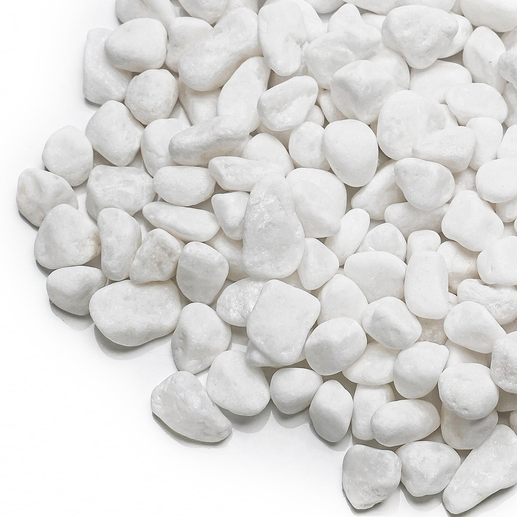 Onlyfire 5lb White Pebbles,1/5" Natural Decorative River Rocks Aquarium Gravel for Indoor Plants, Vases, Succulents and Outdoor Garden Landscaping