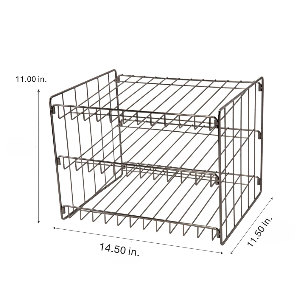 Kitchen Details 3 Tier Can Organizer | Canned Food Storage Rack | Kitchen Cabinet and Pantry Organization | Holds 36 Cans | Space Saving | Onyx