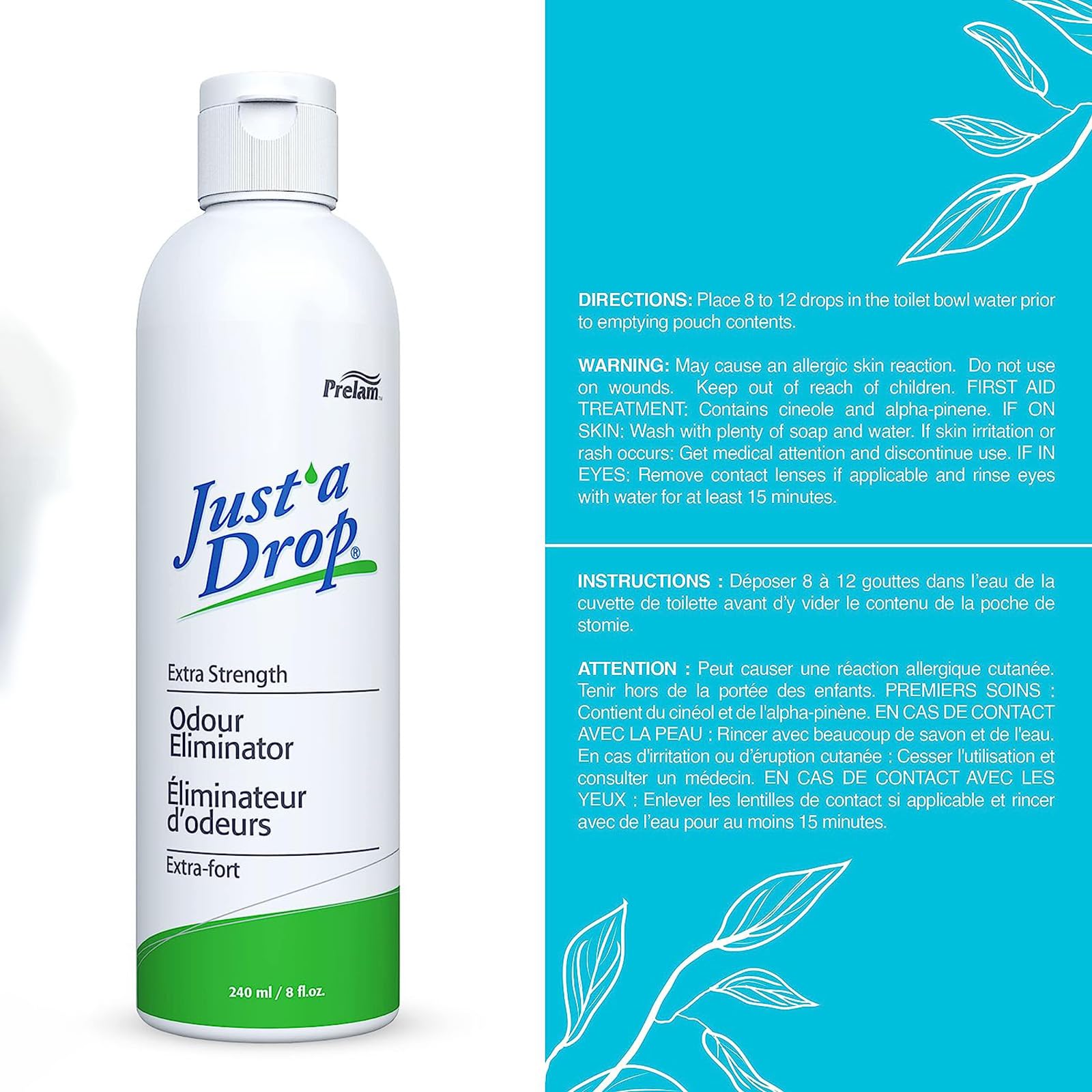 Just a Drop Just'a Drop Odor Eliminator, Extra Strength 240 milliliter