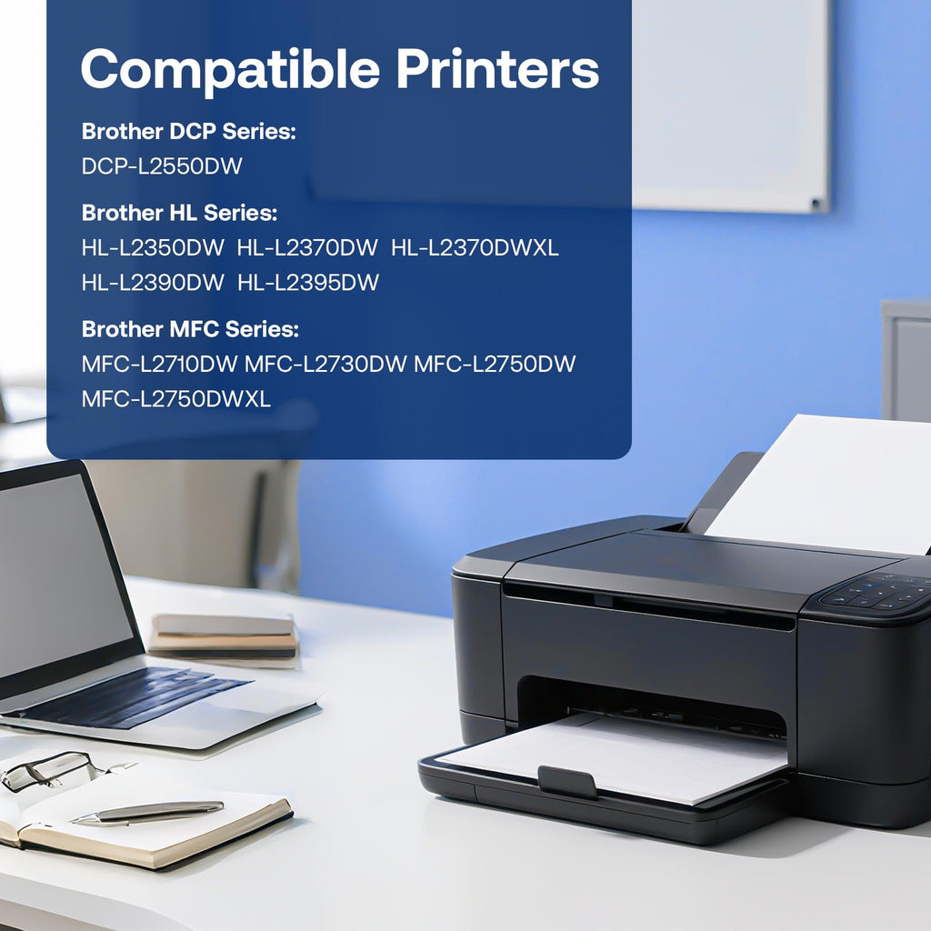 NYNYG TN760 Toner Cartridge Replacement for Brother TN-760 TN730 Compatible with HL-L2350DW HL-L2370DW MFC-L2750DW DCP-L2550DW Printer (4 Black)