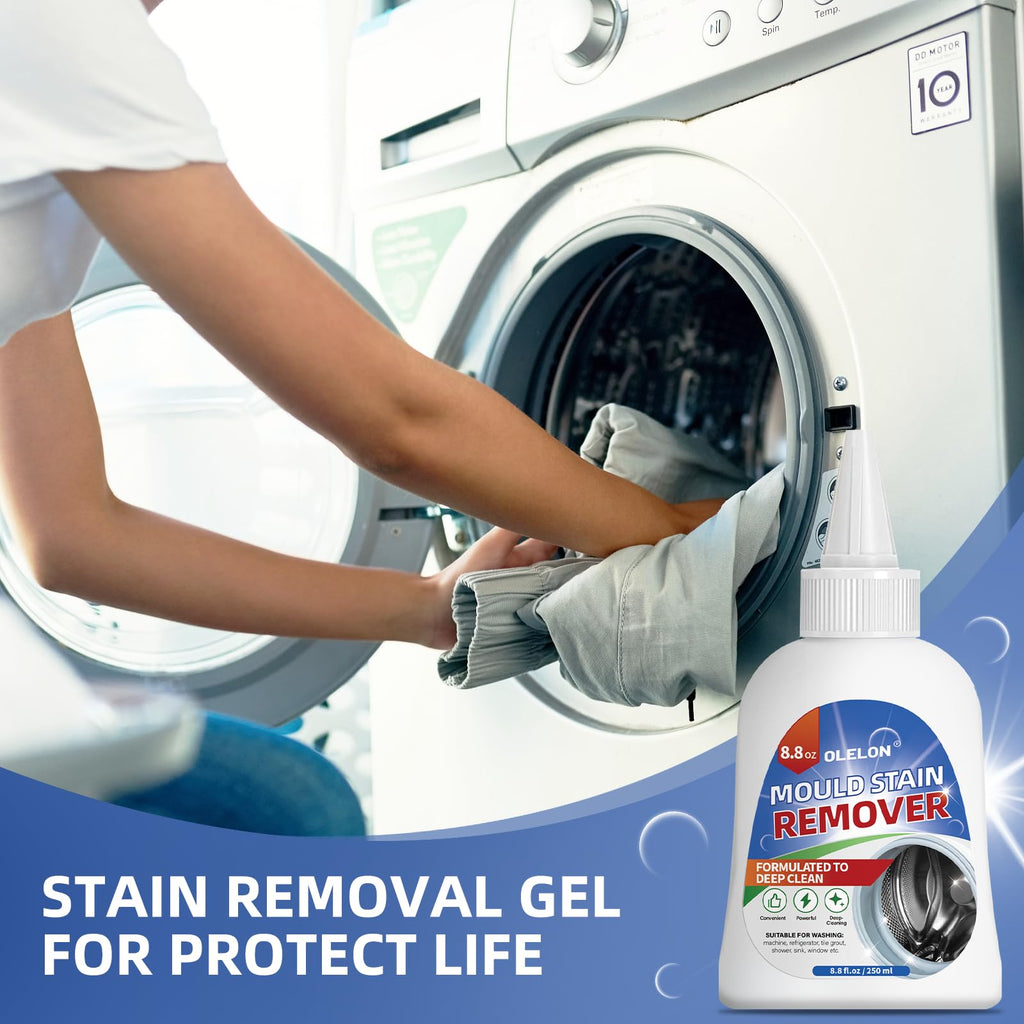 Home Stain Remover Gel Washing Machine Cleaner, Tile Grout Cleaner for Washer Cleaner, Wall, Sealant, Glass, Kitchen, Sinks (8 Fl Oz(Pack of 1))