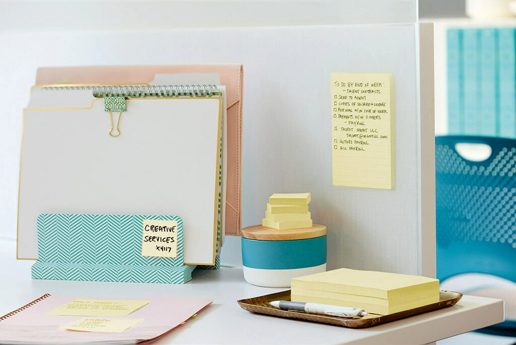 Post-it Notes Original Sticky Notes, 3" x 5", 12 Pads, 100 Sheets/Pad, Canary Yellow