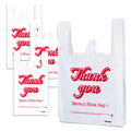 Plastic Bags with Handles Plastic bag – 200 Count T-Shirt Shopping Bags, 11.5"x6.25"x21" Grocery Bags for Retail, Supermarket, Takeout, Thank you bag, Plastic Grocery Bags