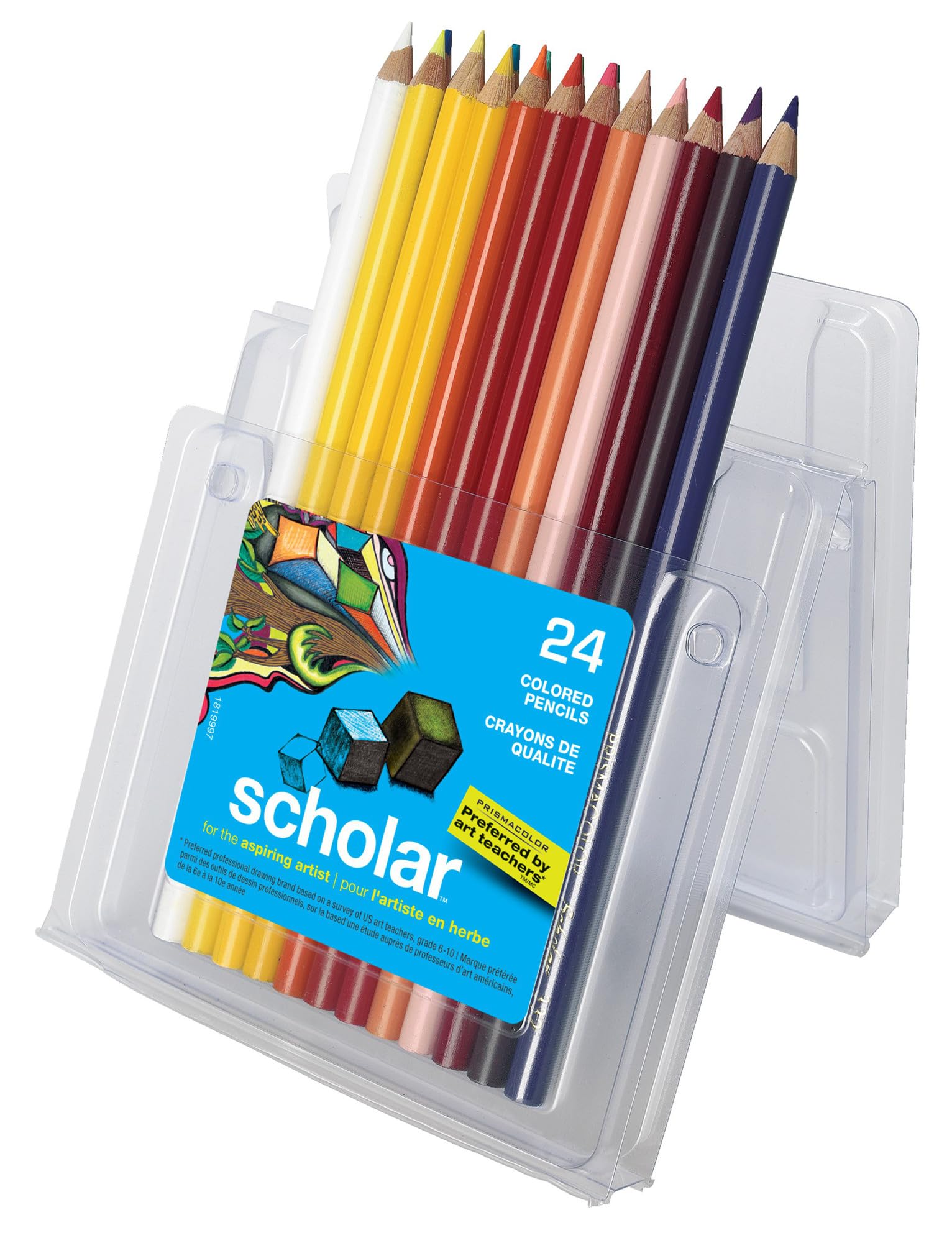 Prismacolor Scholar Coloured Pencils, Assorted Colours, 24 Count