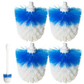 Toilet Brush Refills for OXO Toilet Brush Only, 4 Pack Toilet Brush Replacement Head, Blue & White, Nylon & Plastic Material Bristles