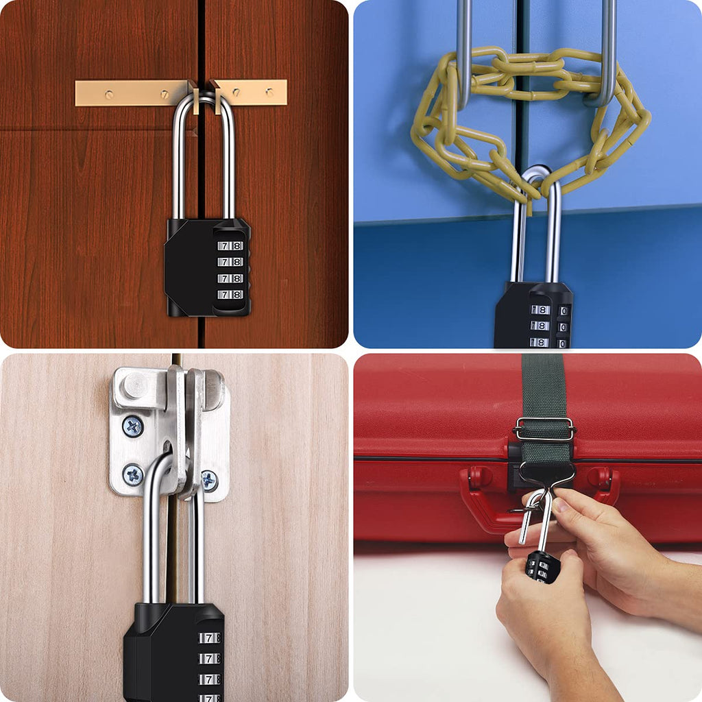 Combination Padlock, [2.6 inch Long Shackle] [3 Pack] Diyife 4 Digit Locker Lock Weatherproof Lock Outdoor Combination Lock for School Gym Locker, Toolbox, Fence, Hasp, Cabinet, Shed, Garage