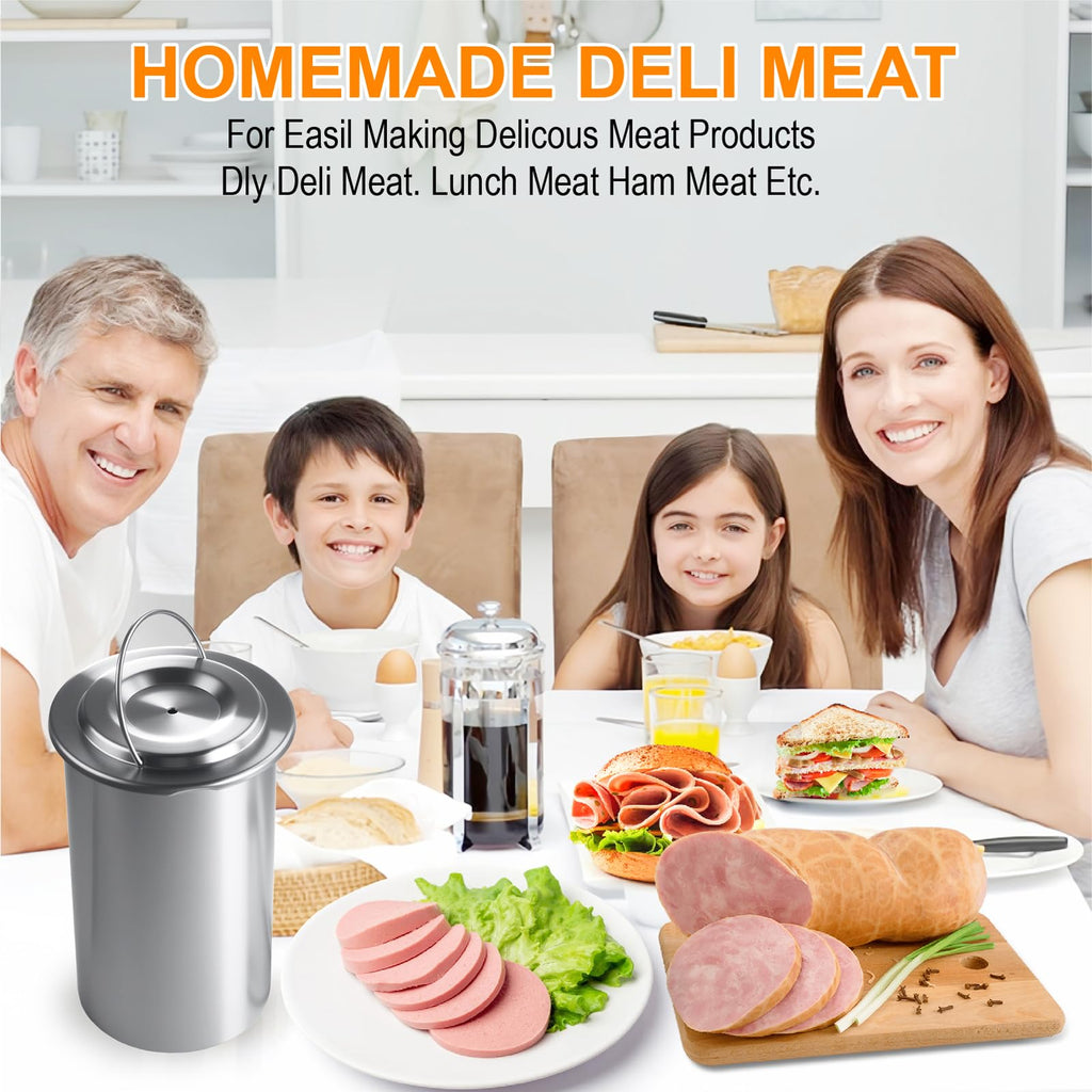 Joyeee Ham Maker - Stainless Steel Round Shape Deli Meat Press Maker Machine for Making Healthy Homemade Meat Sandwich, Seafood Meat Poultry Patty Gourmet Cooking Tools