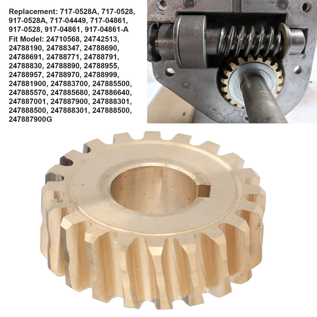 1-7/8" Brass Worm Gear, Auger Shaft Gear for MTD Snowblowers 917‑04861,717‑0528A, 917‑0528A, 717‑04449