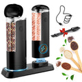 Automatic Pepper Grinder Salt Mill: Rechargeable Salt and Pepper Mill Set Electric Salt Grinder Adjustable Pepper Mills Refillable Salt Pepper Grinders Large Capacity Automatic Salt Shaker